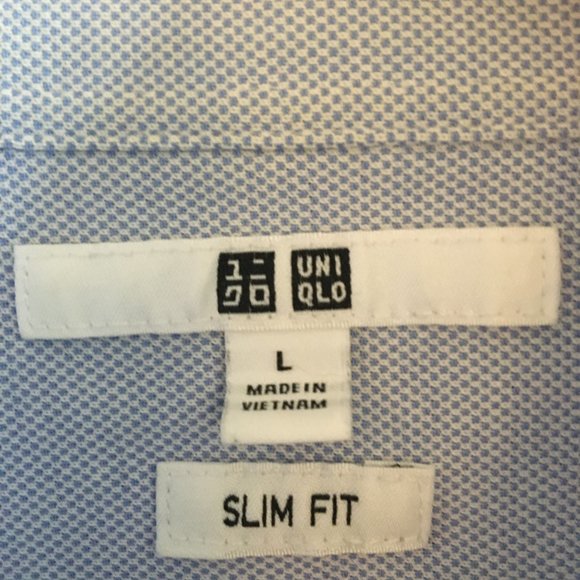 Blue uniqlo dress shrit - Picture 2 of 3